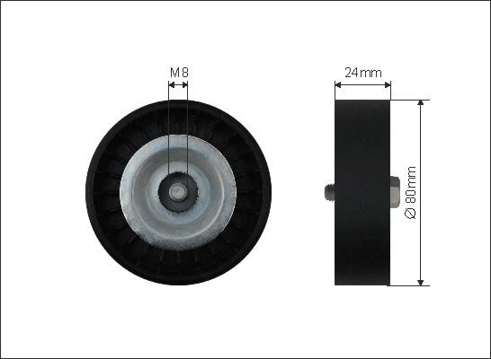 Caffaro 37-99 - Направляющий ролик, поликлиновый ремень parts5.com