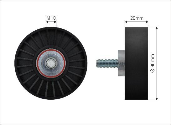 Caffaro 29-10 - Направляющий ролик, поликлиновый ремень parts5.com