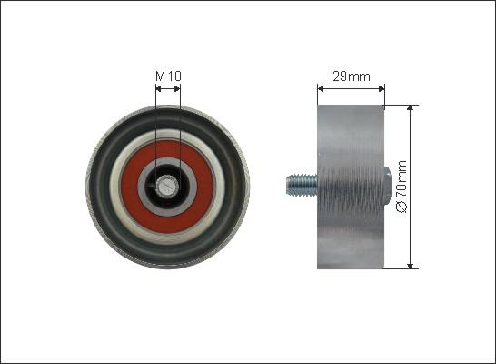 Caffaro 291-116 - Направляющий ролик, поликлиновый ремень parts5.com