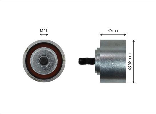 Caffaro 245-111 - Направляющий ролик, зубчатый ремень parts5.com