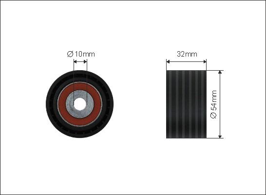 Caffaro 26-26 - Deflection / Guide Pulley, timing belt parts5.com