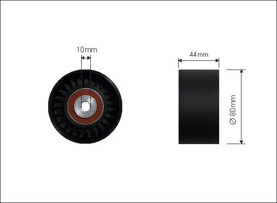 Caffaro 205-76 - Направляющий ролик, поликлиновый ремень parts5.com