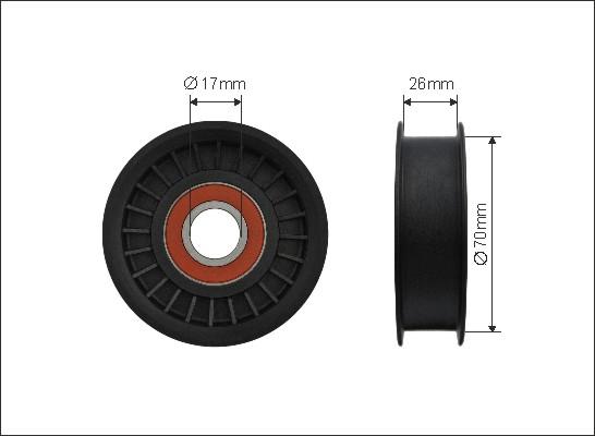 Caffaro 206-99 - Направляющий ролик, поликлиновый ремень parts5.com