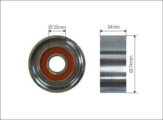 Caffaro 479-00 - Направляющий ролик, поликлиновый ремень parts5.com