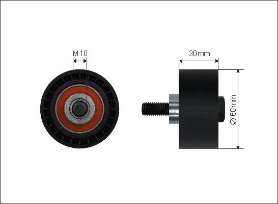 Caffaro 210-37 - Направляющий ролик, зубчатый ремень parts5.com