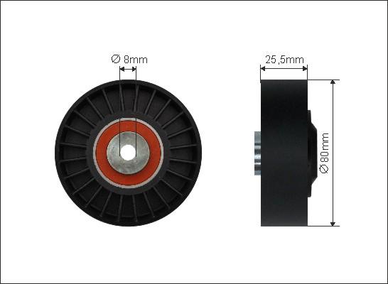 Caffaro 21-18 - Направляющий ролик, поликлиновый ремень parts5.com