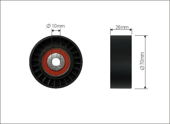 Caffaro 281-26 - Направляющий ролик, поликлиновый ремень parts5.com