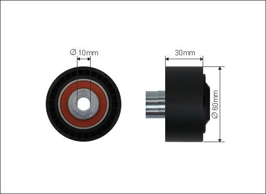 Caffaro 23-30 - Направляющий ролик, поликлиновый ремень parts5.com