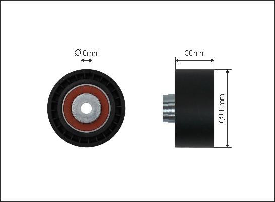 Caffaro 23-33 - Направляющий ролик, зубчатый ремень parts5.com