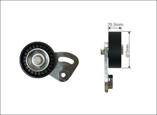 Caffaro 225-00 - Натяжитель, поликлиновый ремень parts5.com