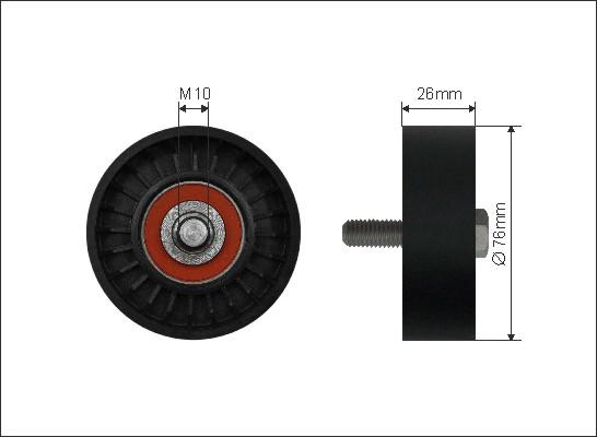 Caffaro 22-36 - Направляющий ролик, поликлиновый ремень parts5.com