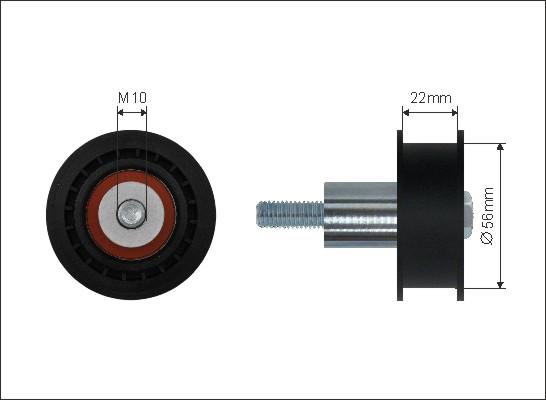 Caffaro 27-48 - Направляющий ролик, зубчатый ремень parts5.com