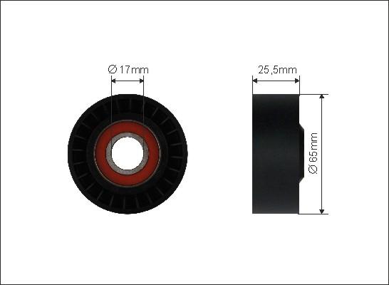 Caffaro 272-00 - Направляющий ролик, поликлиновый ремень parts5.com