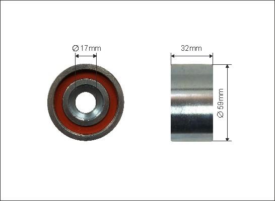 Caffaro 277-114 - Направляющий ролик, зубчатый ремень parts5.com