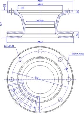 Beral BCR106A - Тормозной диск parts5.com