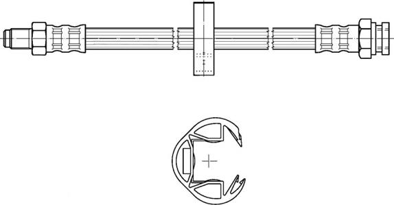 CEF 511411 - Тормозной шланг parts5.com