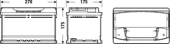 CENTRA CA722 - Стартерная аккумуляторная батарея, АКБ parts5.com