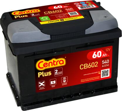 CENTRA CB602 - Стартерная аккумуляторная батарея, АКБ parts5.com