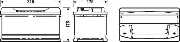 CENTRA CB802 - Стартерная аккумуляторная батарея, АКБ parts5.com