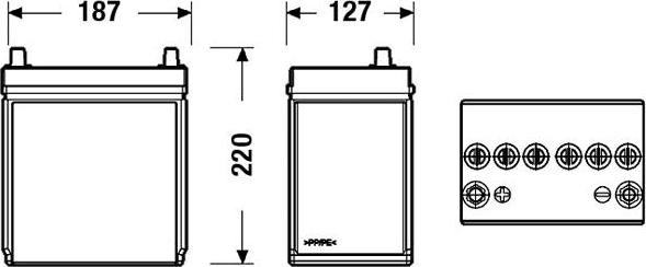 CENTRA CB357 - Стартерная аккумуляторная батарея, АКБ parts5.com