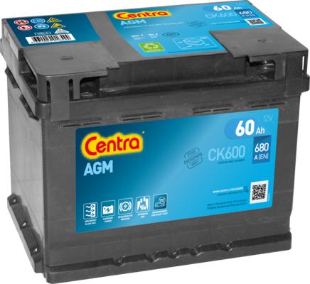 CENTRA CK600 - Стартерная аккумуляторная батарея, АКБ parts5.com