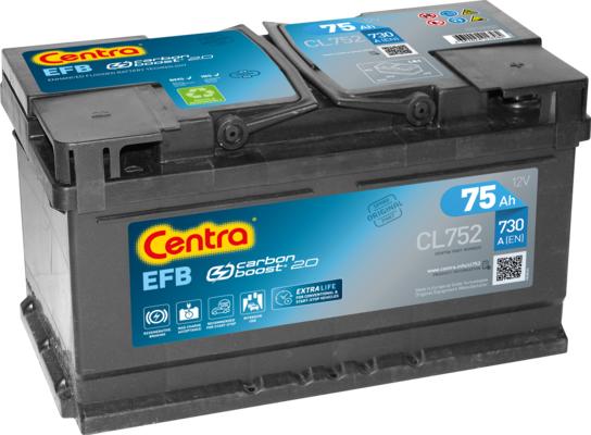 CENTRA CL752 - Стартерная аккумуляторная батарея, АКБ parts5.com