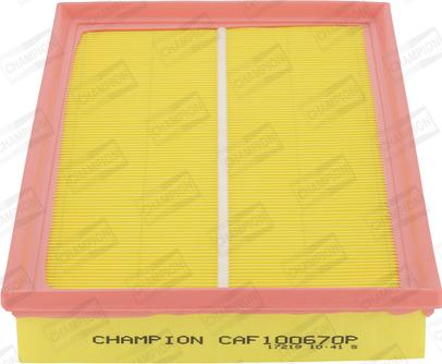 Champion CAF100670P - Воздушный фильтр parts5.com