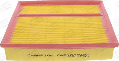 Champion CAF100742P - Воздушный фильтр parts5.com