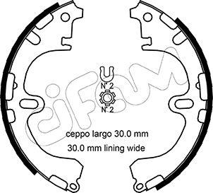 Cifam 153-433 - Комплект тормозных колодок, барабанные parts5.com