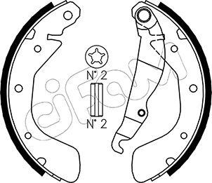 Cifam 153-309 - Комплект тормозных колодок, барабанные parts5.com