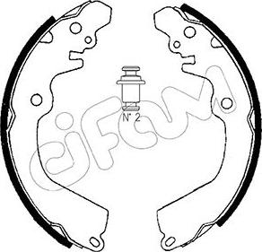 Cifam 153-257 - Комплект тормозных колодок, барабанные parts5.com