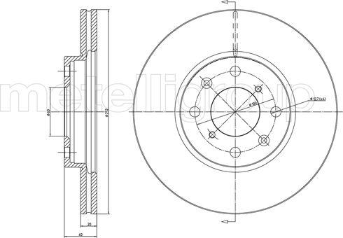 Cifam 800-908C - Тормозной диск parts5.com