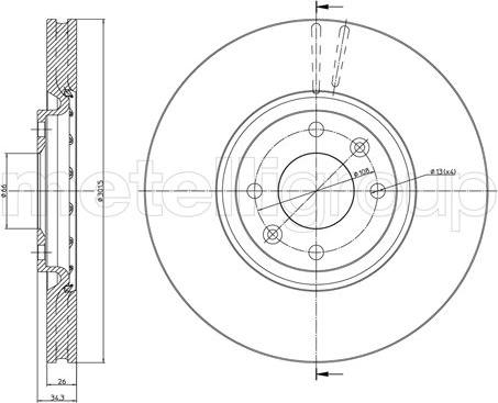 Cifam 800-985C - Тормозной диск parts5.com