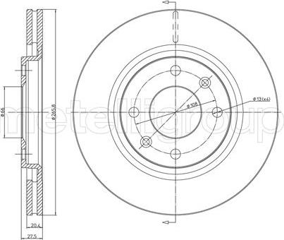 Cifam 800-191 - Тормозной диск parts5.com