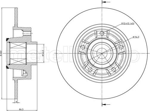 Cifam 800-1095 - Тормозной диск parts5.com