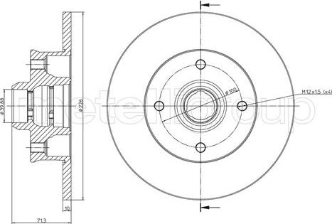 Cifam 800-117 - Тормозной диск parts5.com