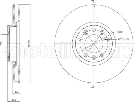 Cifam 800-1848C - Тормозной диск parts5.com