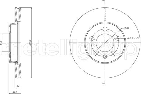 Cifam 800-1843C - Тормозной диск parts5.com