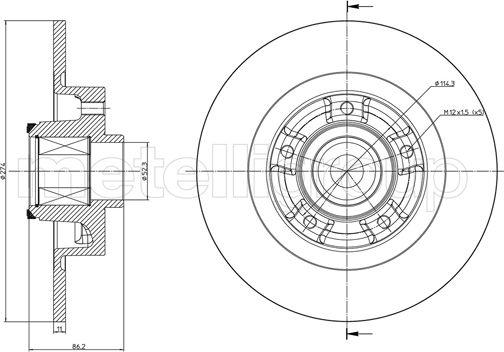 Cifam 800-1232 - Тормозной диск parts5.com