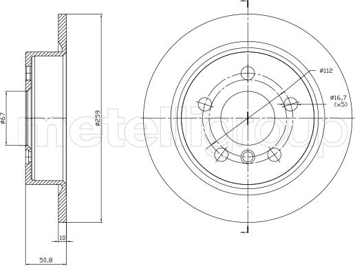 Cifam 800-1771C - Тормозной диск parts5.com