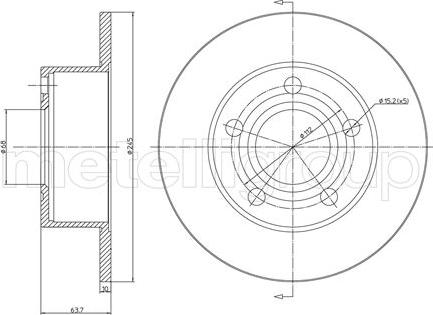 Cifam 800-395C - Тормозной диск parts5.com