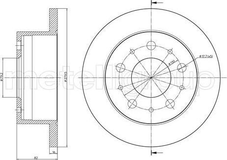 Cifam 800-732 - Тормозной диск parts5.com