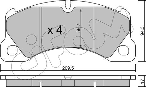 FMSI-VERBAND 8860D1349 - Тормозные колодки, дисковые, комплект parts5.com