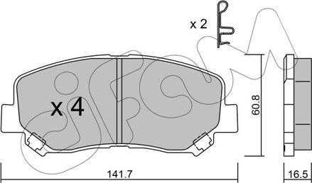 Cifam 822-969-0 - Тормозные колодки, дисковые, комплект parts5.com