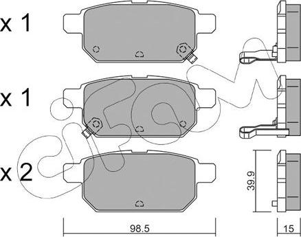 Cifam 822-915-0 - Тормозные колодки, дисковые, комплект parts5.com