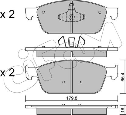 Cifam 822-989-0 - Тормозные колодки, дисковые, комплект parts5.com