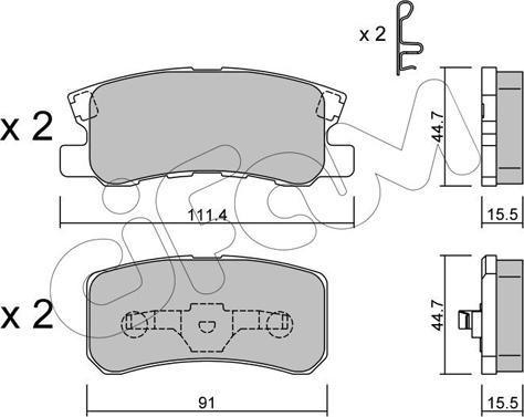 Cifam 822-400-0 - Тормозные колодки, дисковые, комплект parts5.com