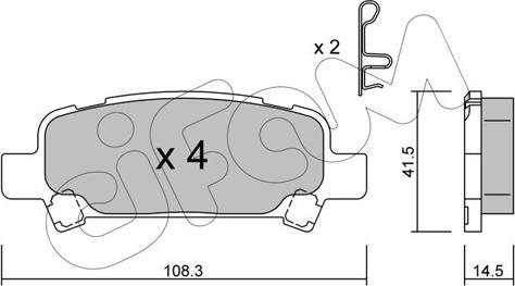 Cifam 822-414-0 - Тормозные колодки, дисковые, комплект parts5.com