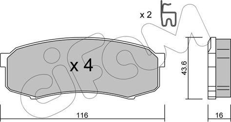 Cifam 822-432-0 - Тормозные колодки, дисковые, комплект parts5.com