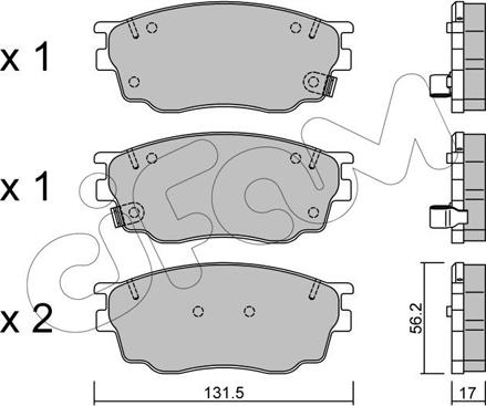 Cifam 822-475-0 - Тормозные колодки, дисковые, комплект parts5.com